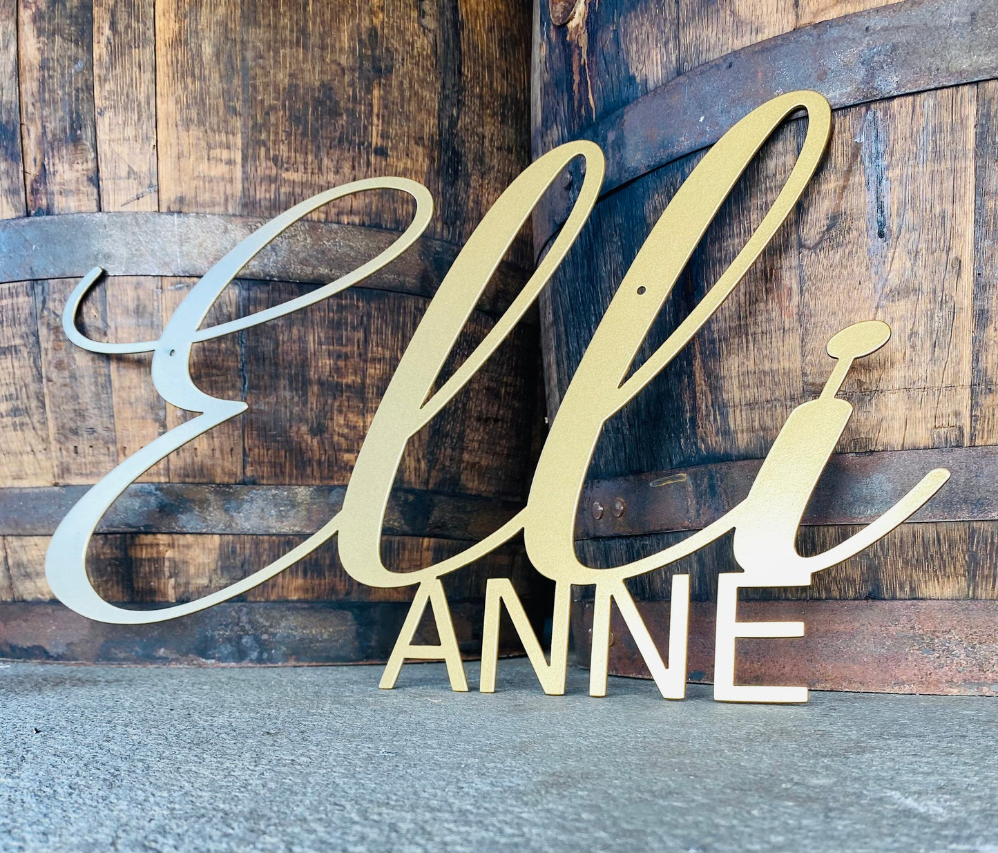 Custom Metal Nursery Name Sign
