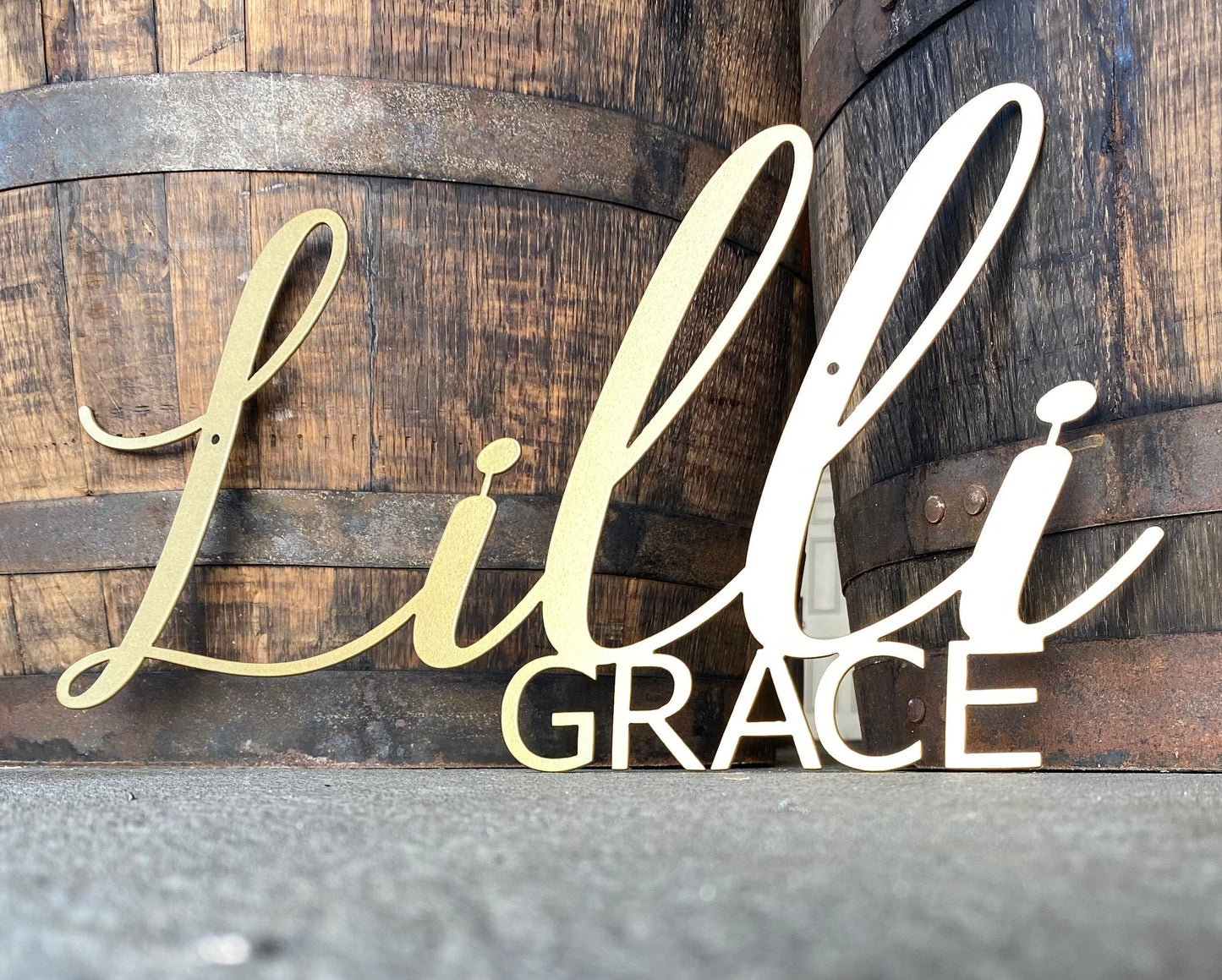 Custom Metal Nursery Name Sign