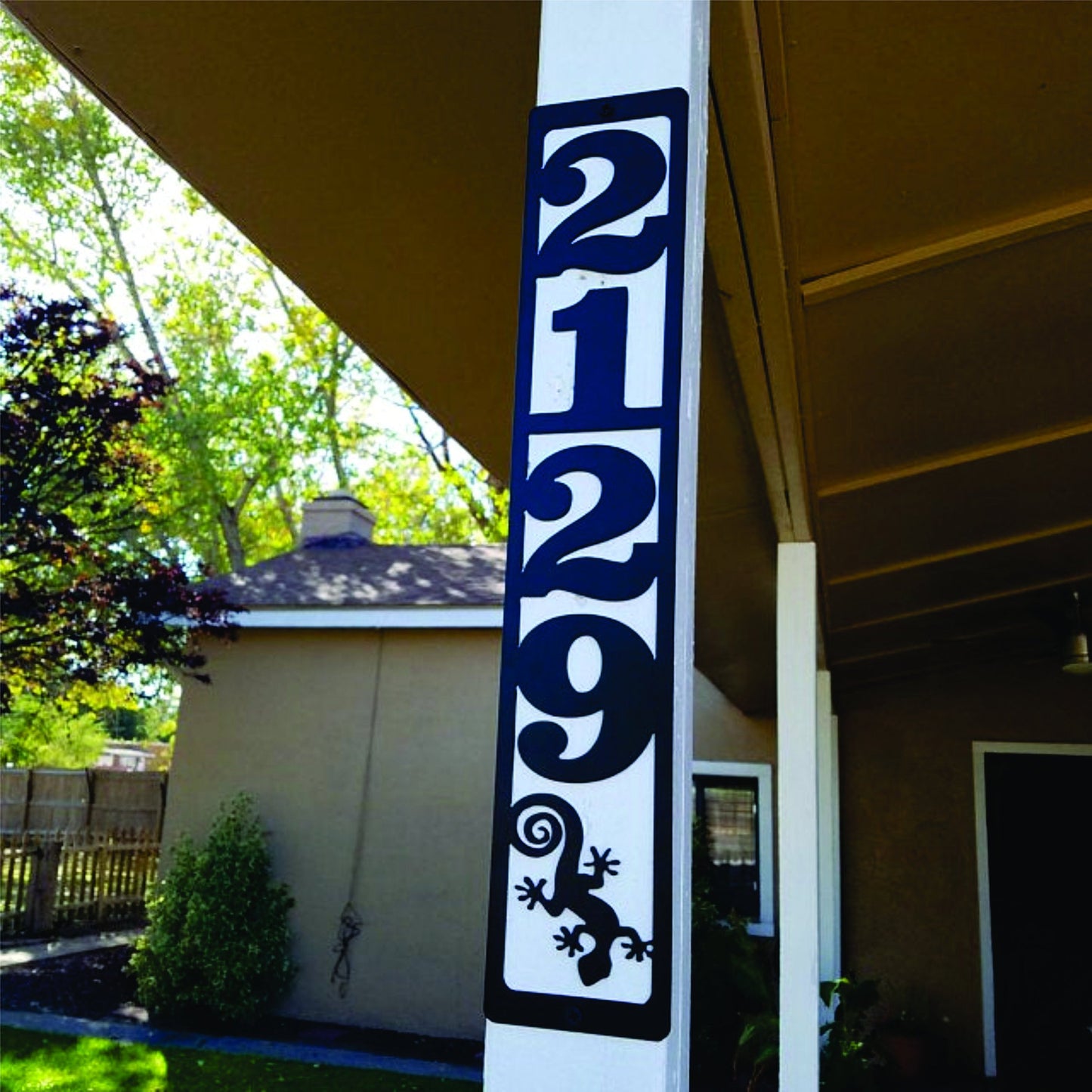 Custom Metal Address Sign with Image