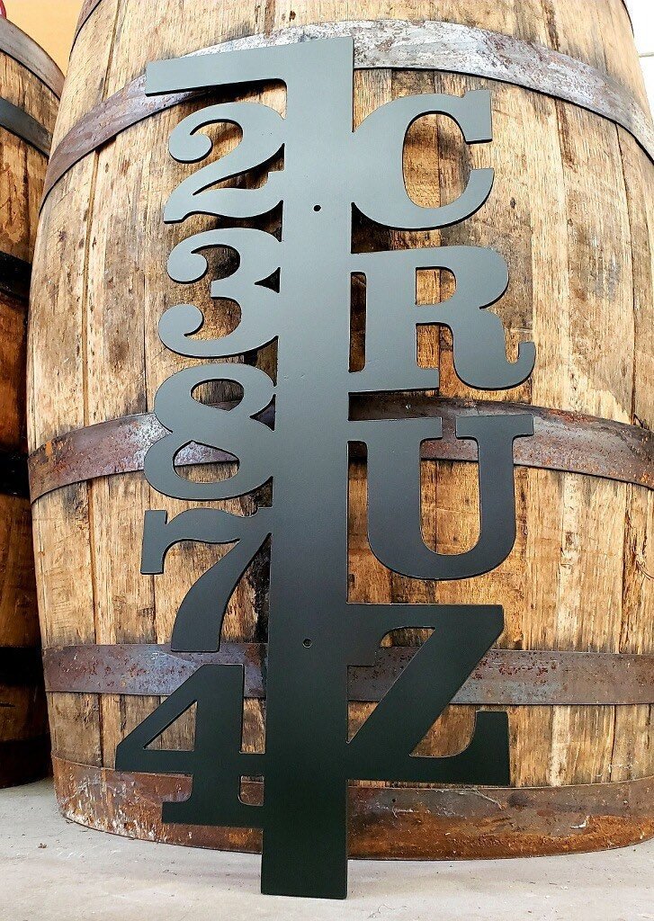 Personalized Custom Vertical Metal Address Sign