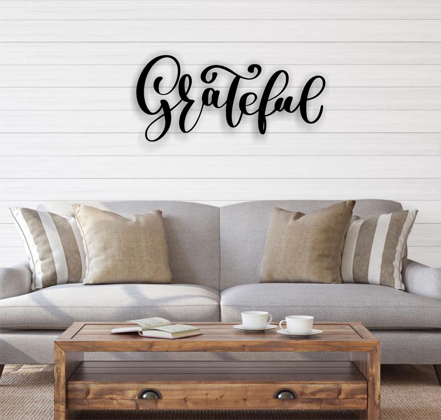 GRATEFUL Metal Wall Sign