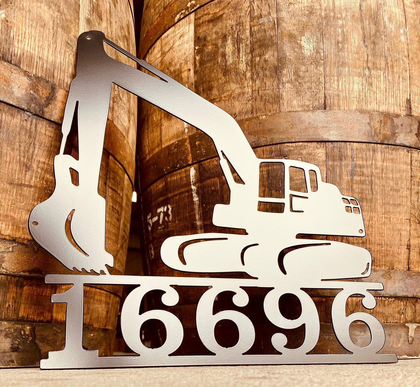 Excavator Address Sign