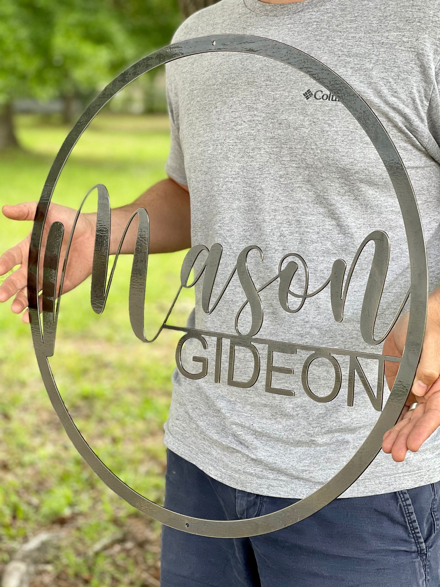 Custom Name Sign with Round Border
