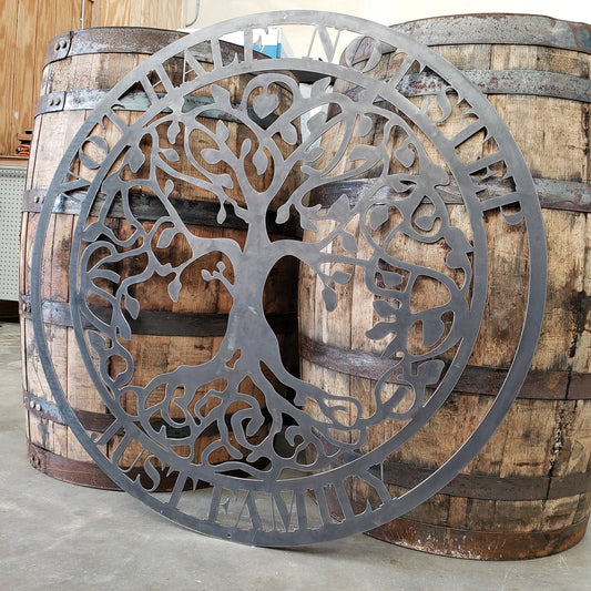 Not Half, Not Step, Just Family Tree of Life Metal Sign
