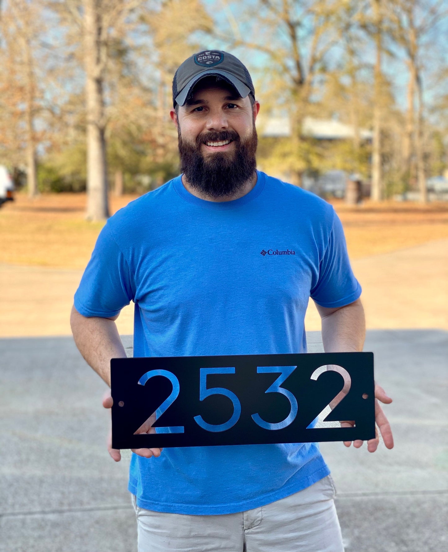 Large Custom Metal Address Sign