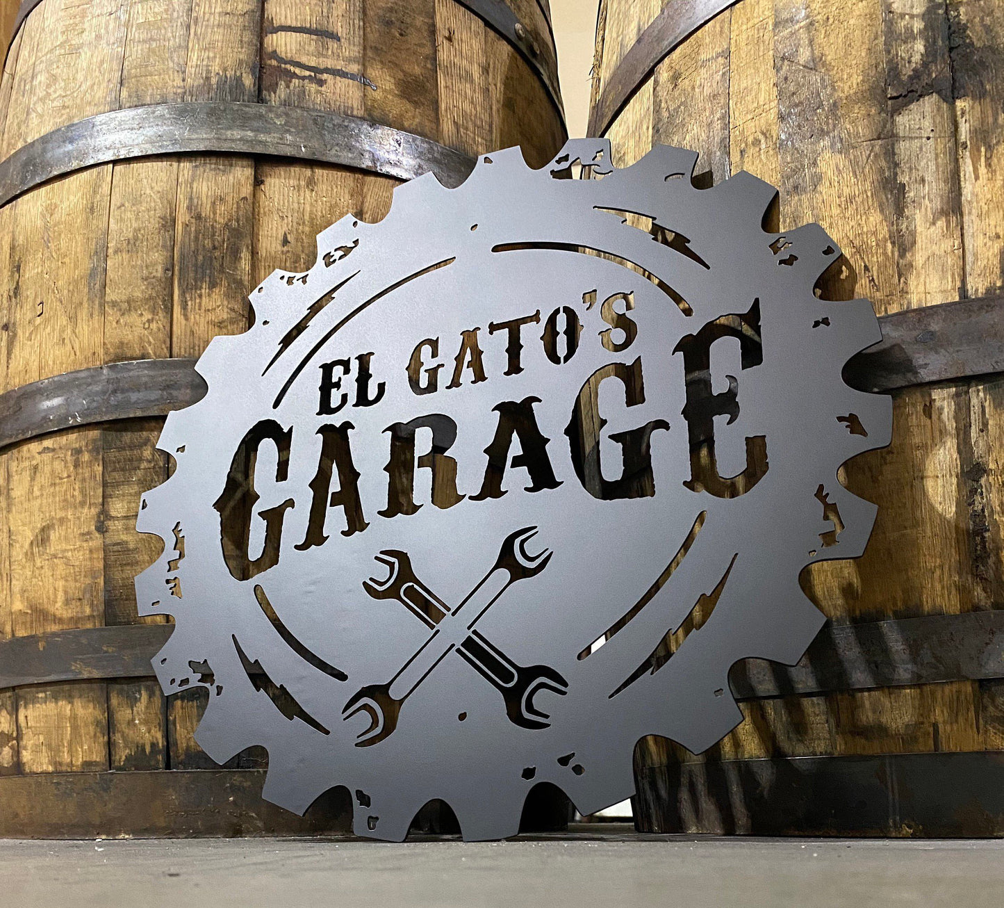 Dad's Garage Metal Man Cave Sign
