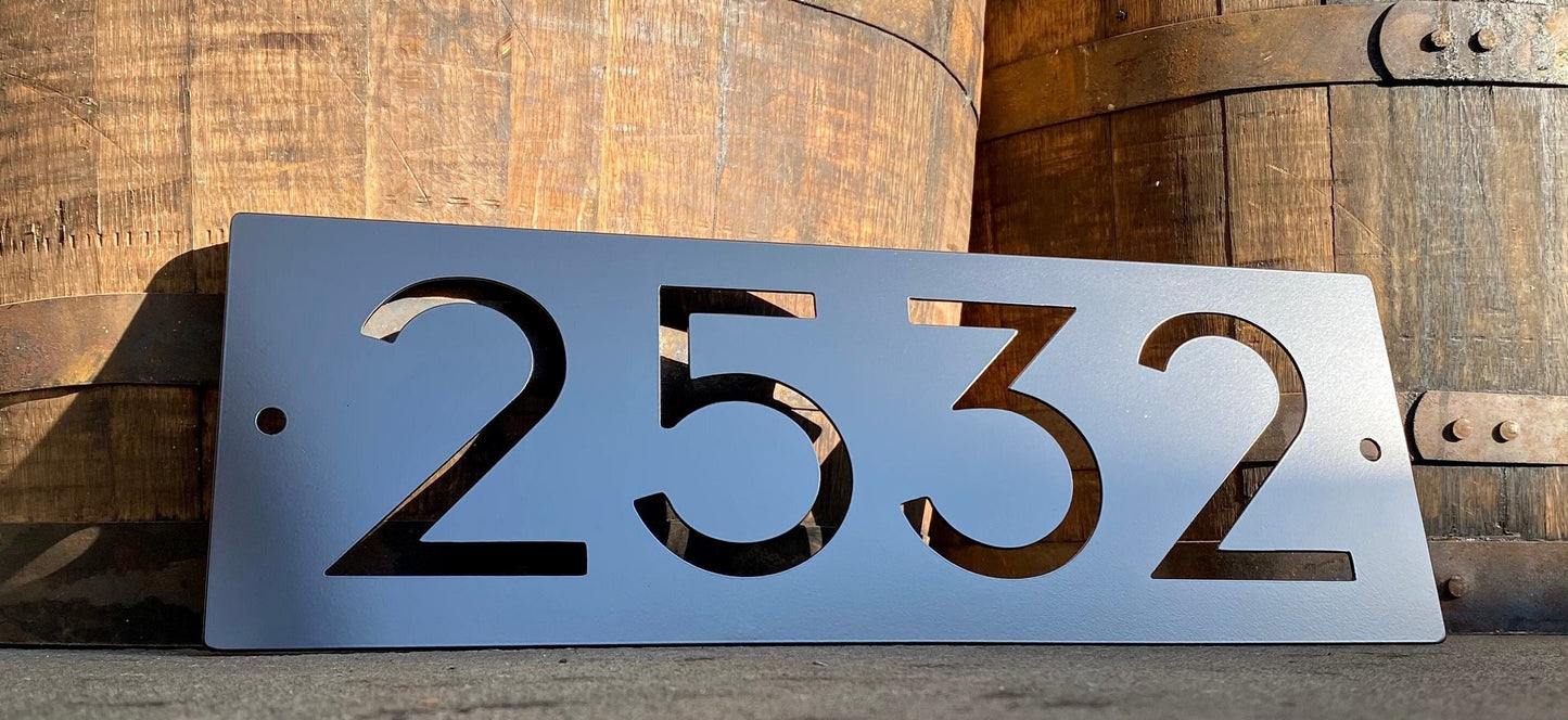 Large Custom Metal Address Sign