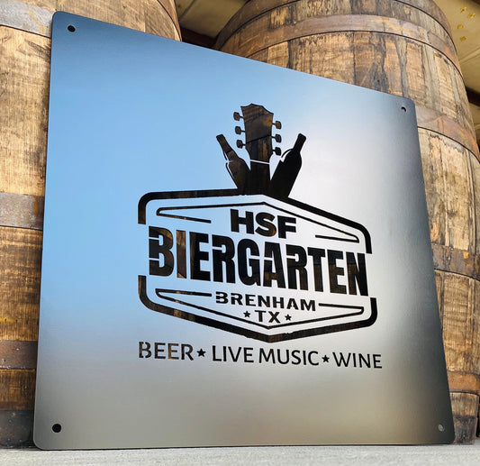 24” x 24” Metal Custom Logo Business Sign