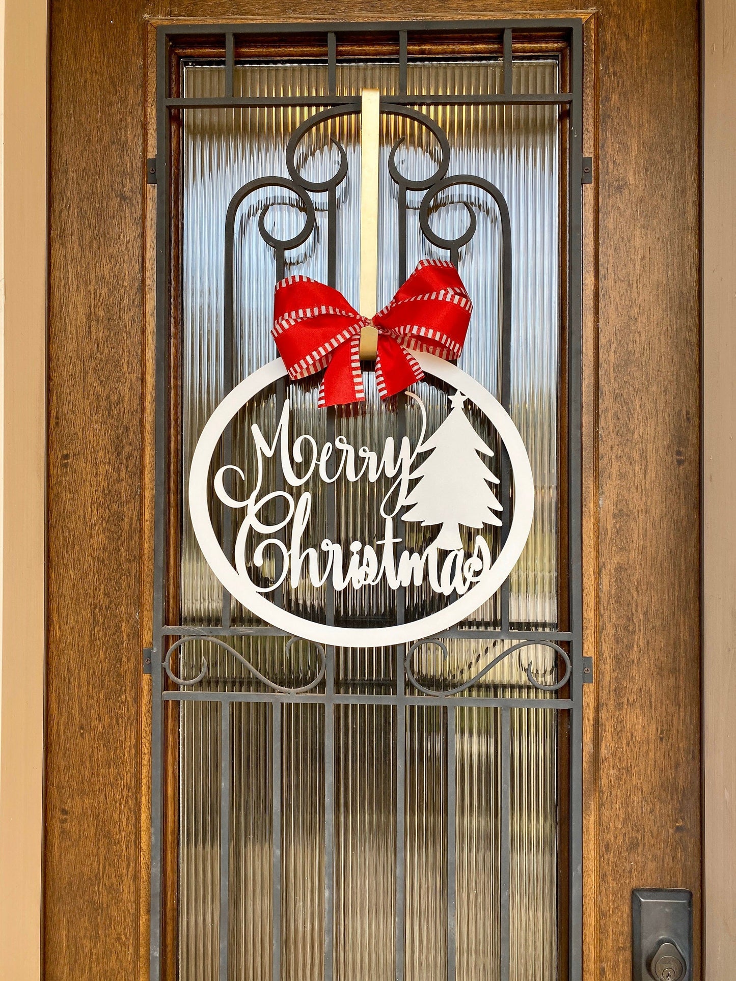 Metal "Merry Christmas" Porch Sign