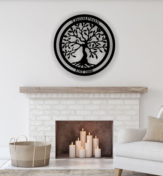 Personalized Tree of Life Metal Sign
