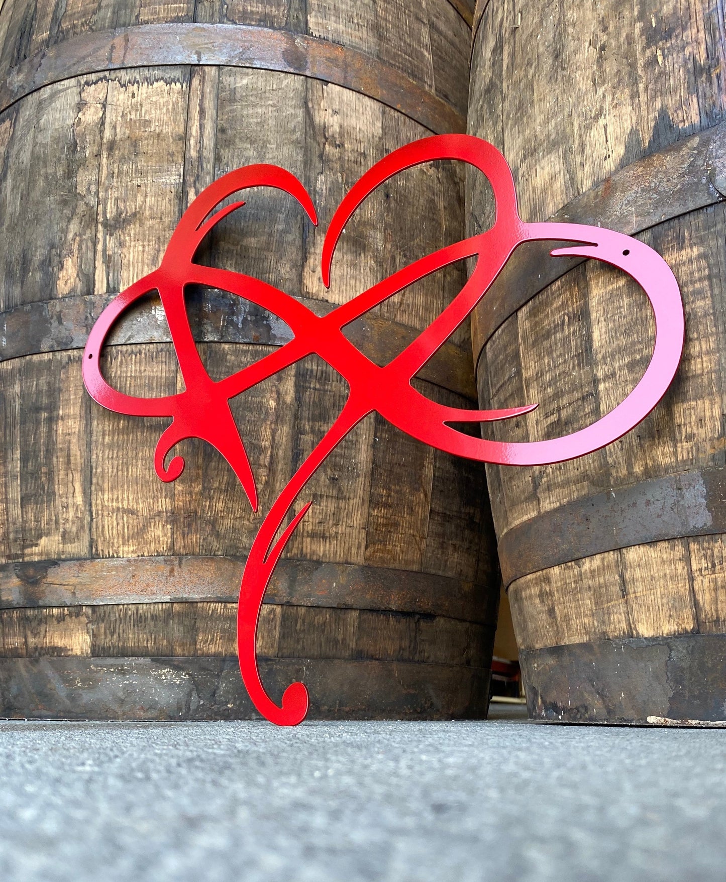 Infinity Heart Metal Sign