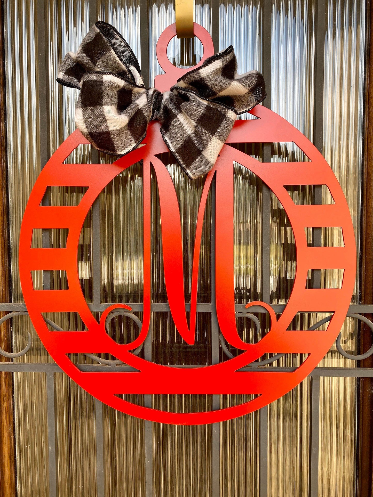 Personalized Monogram Metal Christmas Sign