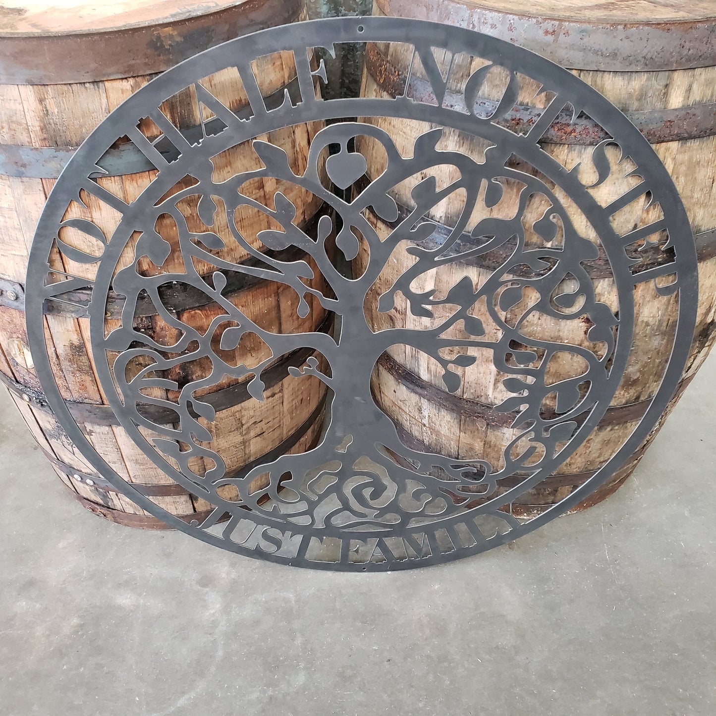 Not Half, Not Step, Just Family Tree of Life Metal Sign