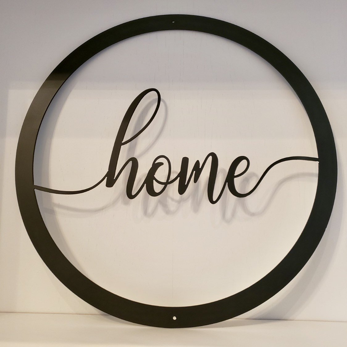 Home Circle Border Metal Wall Decor Sign