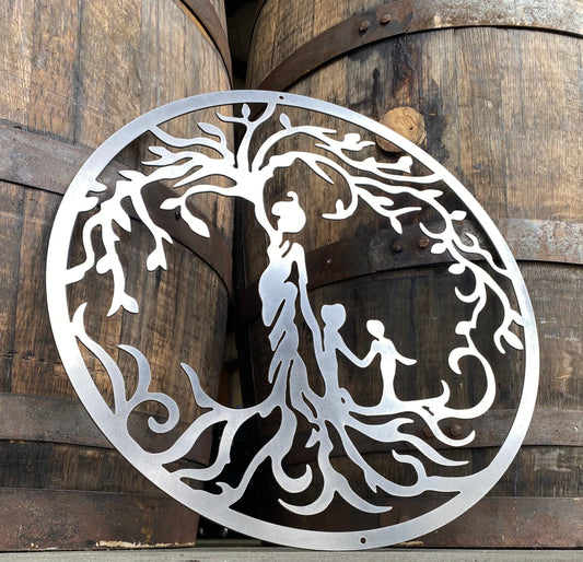 Mother and Children Tree of Life Sign