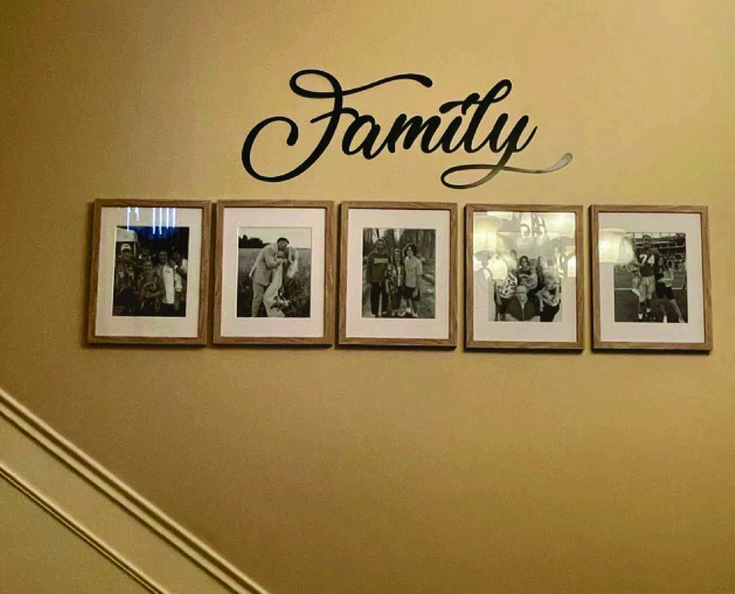 Family Script Metal Sign
