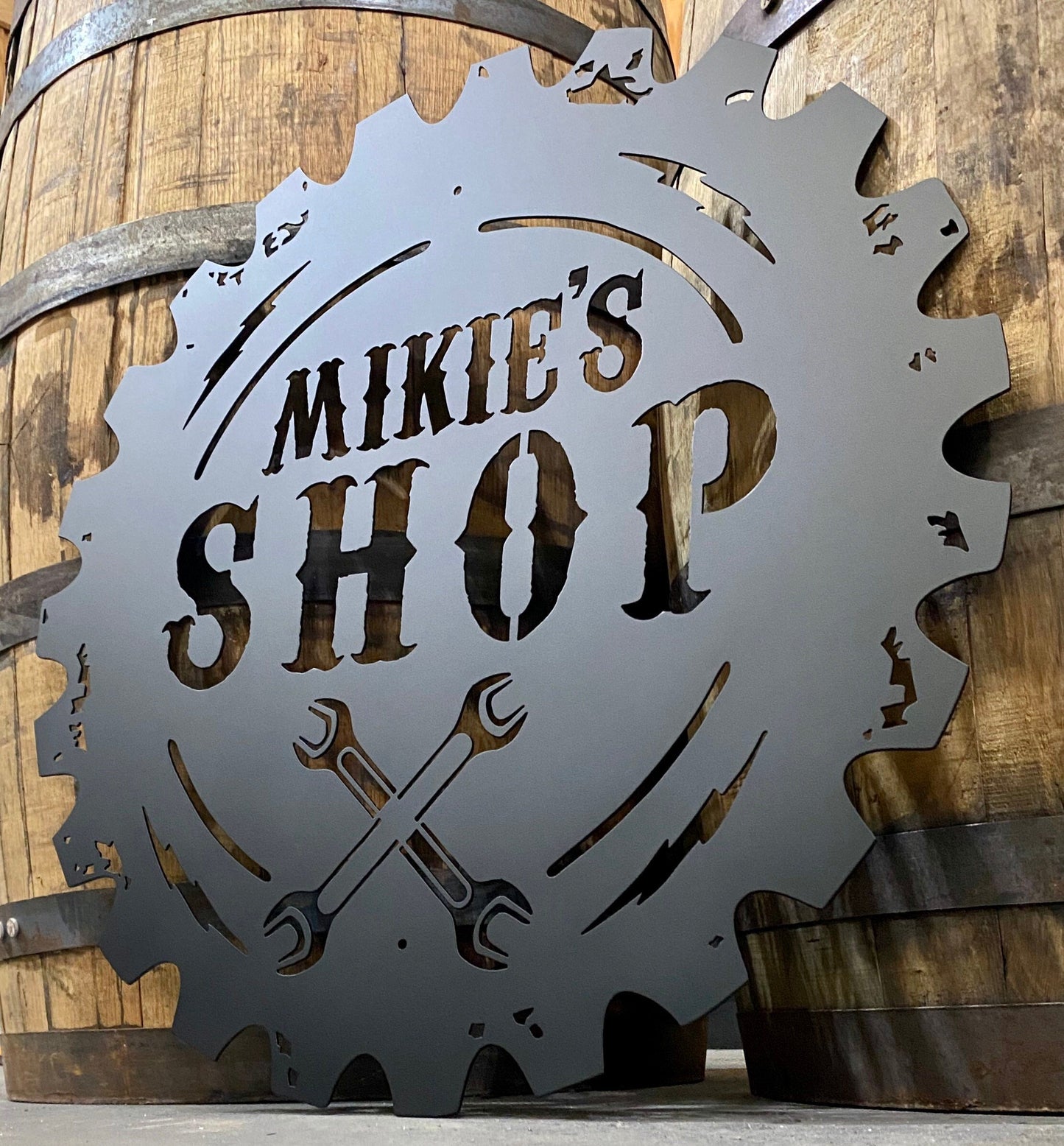 Dad's Garage Metal Man Cave Sign