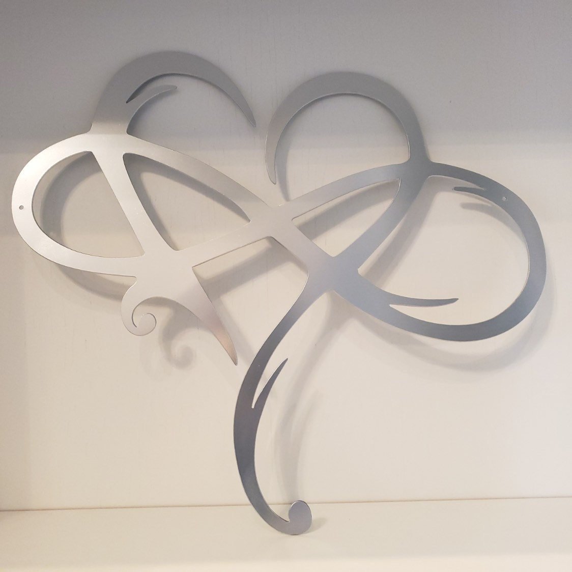 Infinity Heart Metal Sign