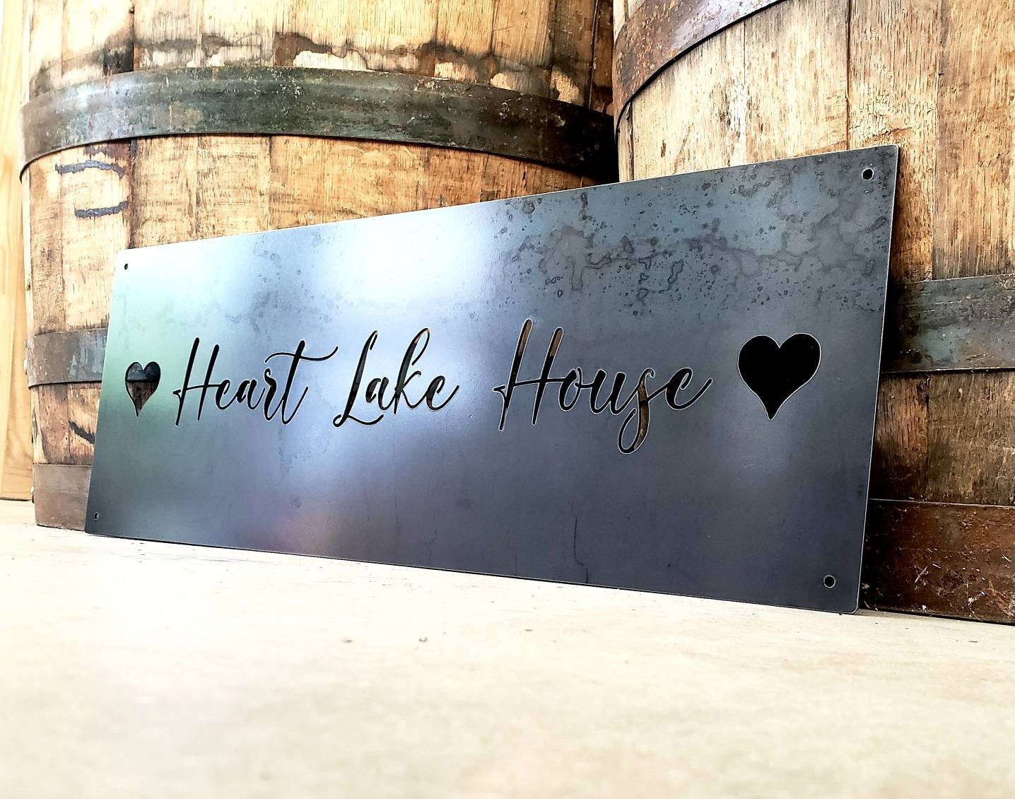 8"x 22" Custom Metal Logo Sign