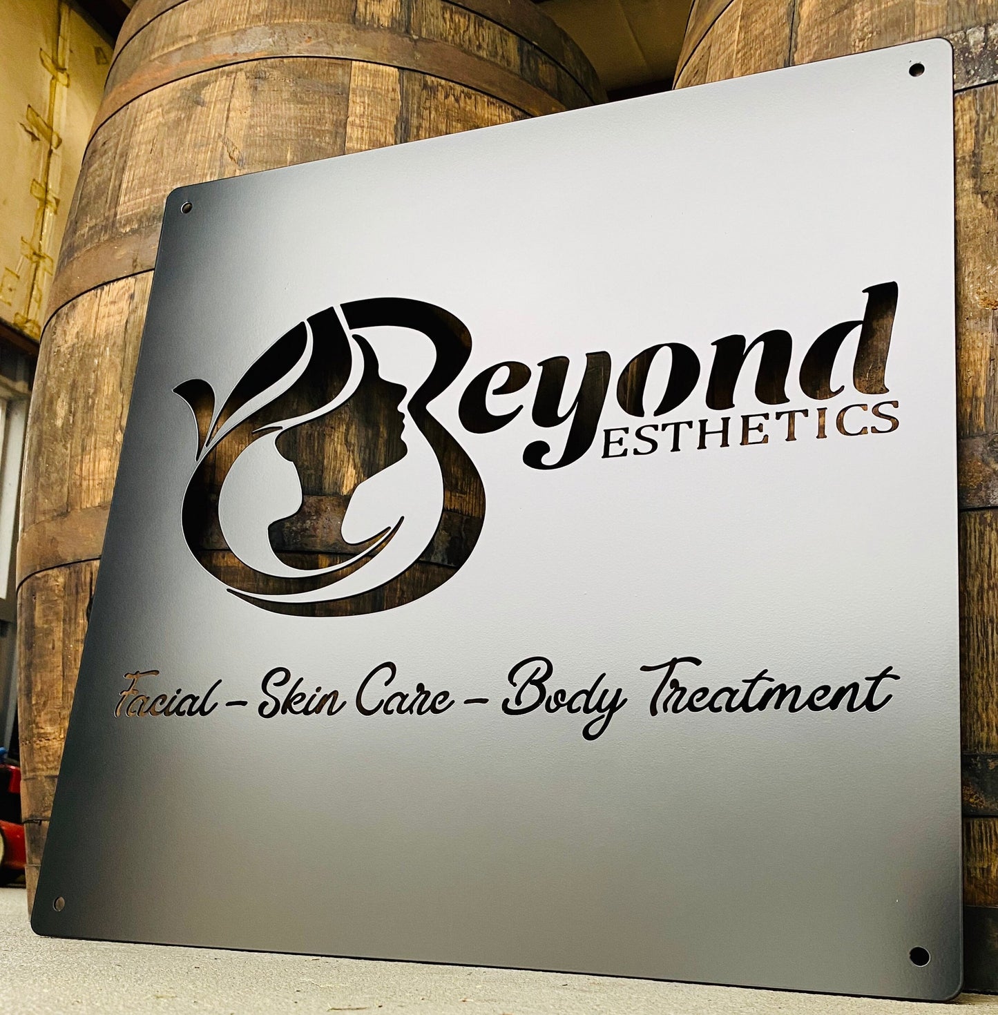 24” x 24” Metal Custom Logo Business Sign