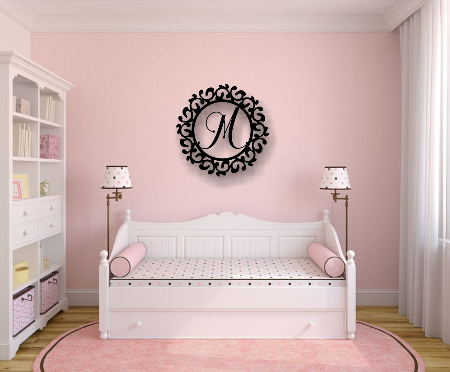 Large Monogram Metal Wall Sign