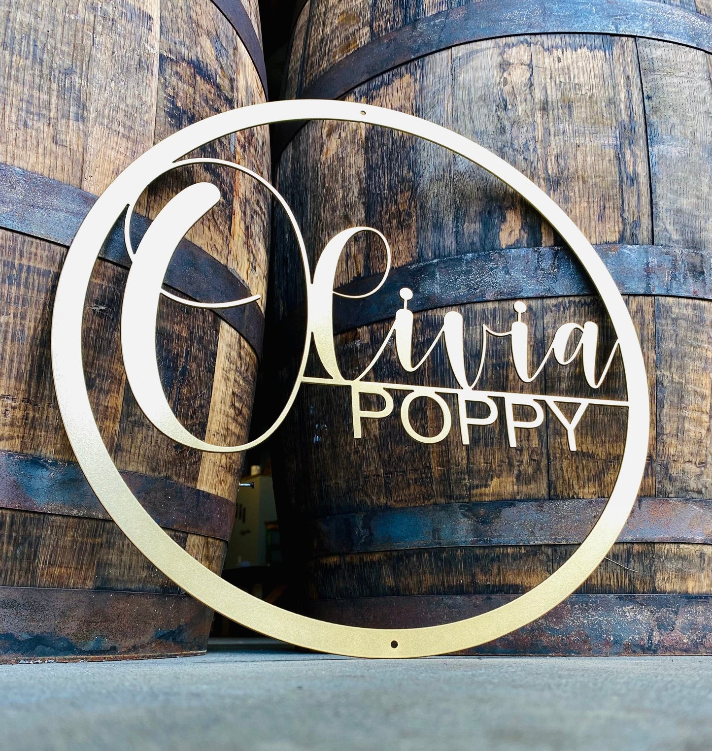 Custom Name Sign with Round Border