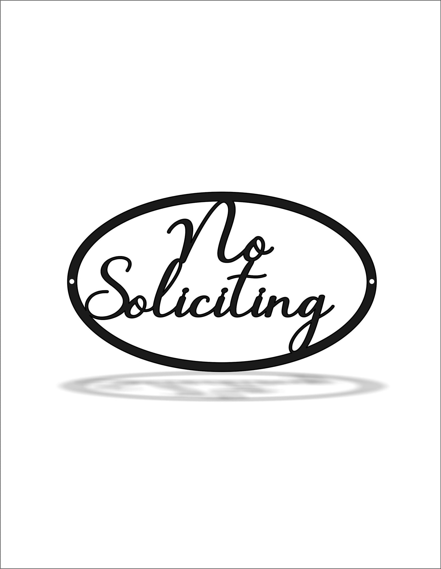 No Soliciting Metal Sign
