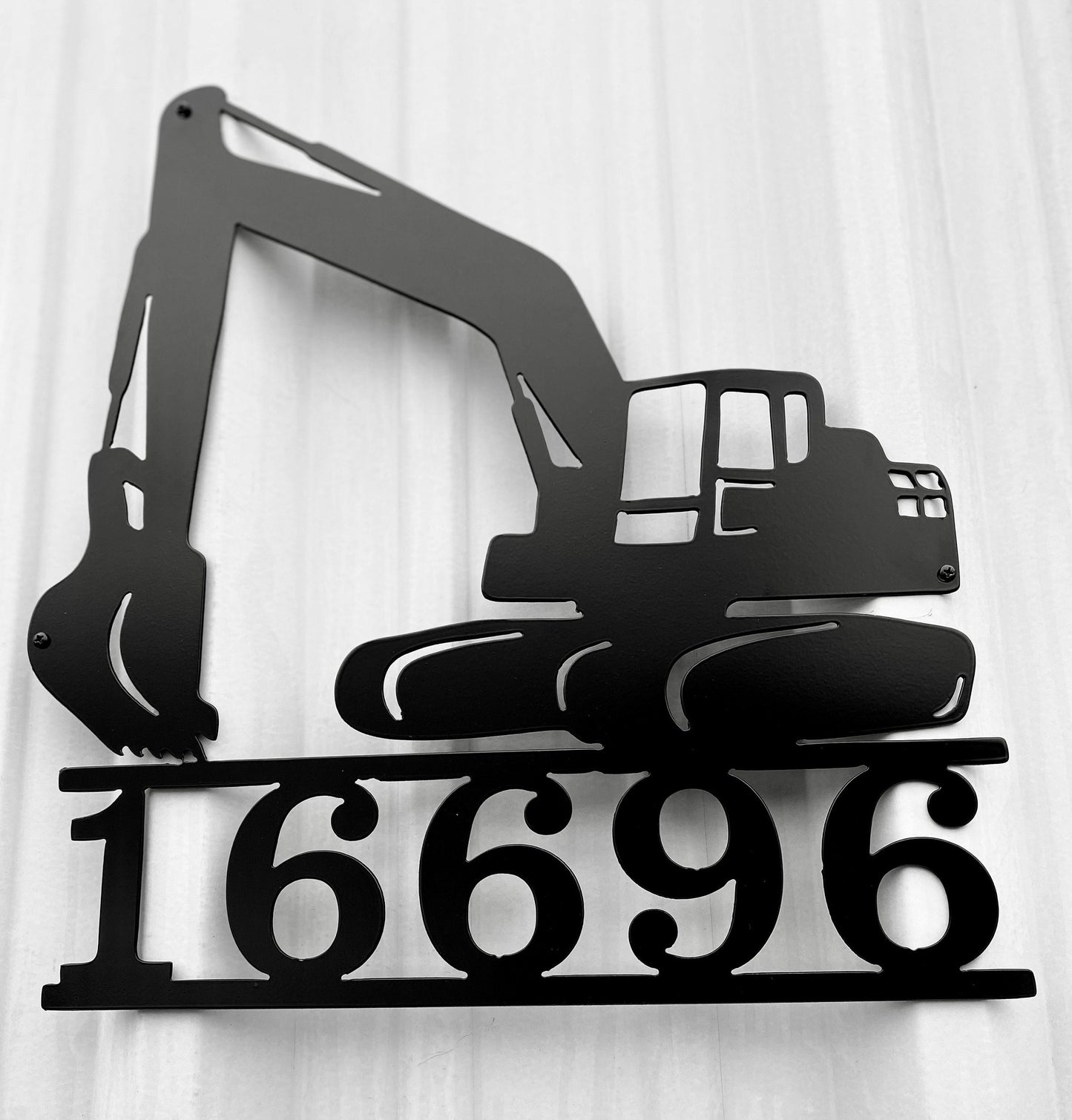 Excavator Address Sign