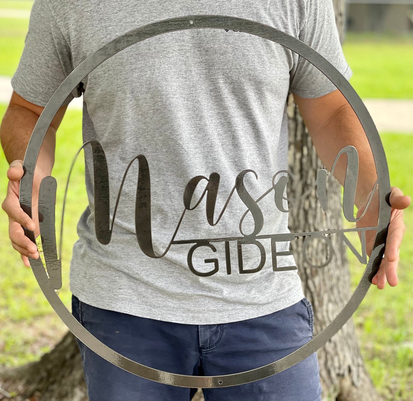 Custom Name Sign with Round Border