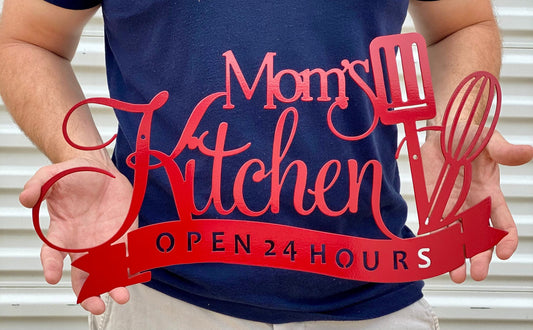 Mom’s Kitchen Metal Sign