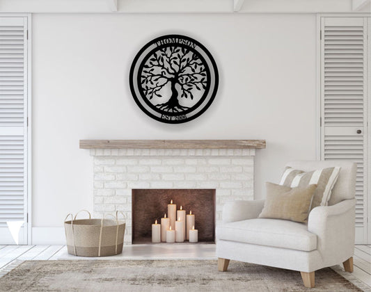 Personalized Tree of Life Metal Sign