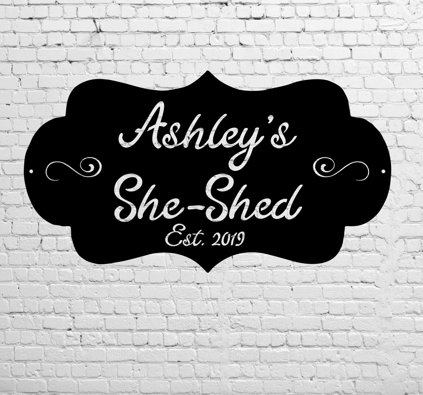 She Shed Personalized Metal Sign