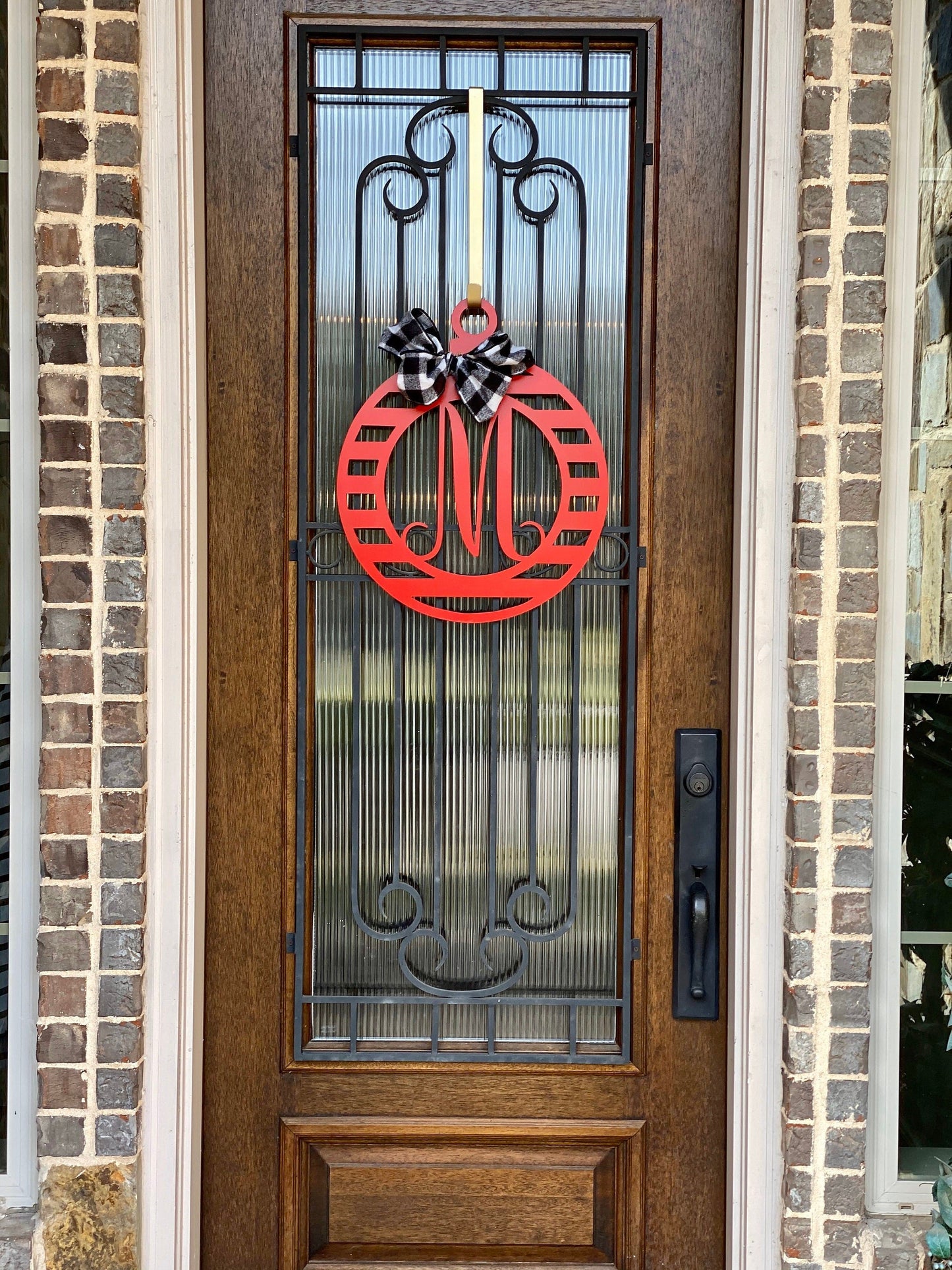 Personalized Monogram Metal Christmas Sign