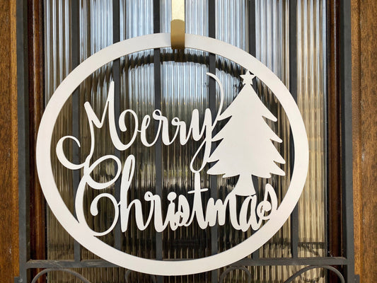 Metal "Merry Christmas" Porch Sign