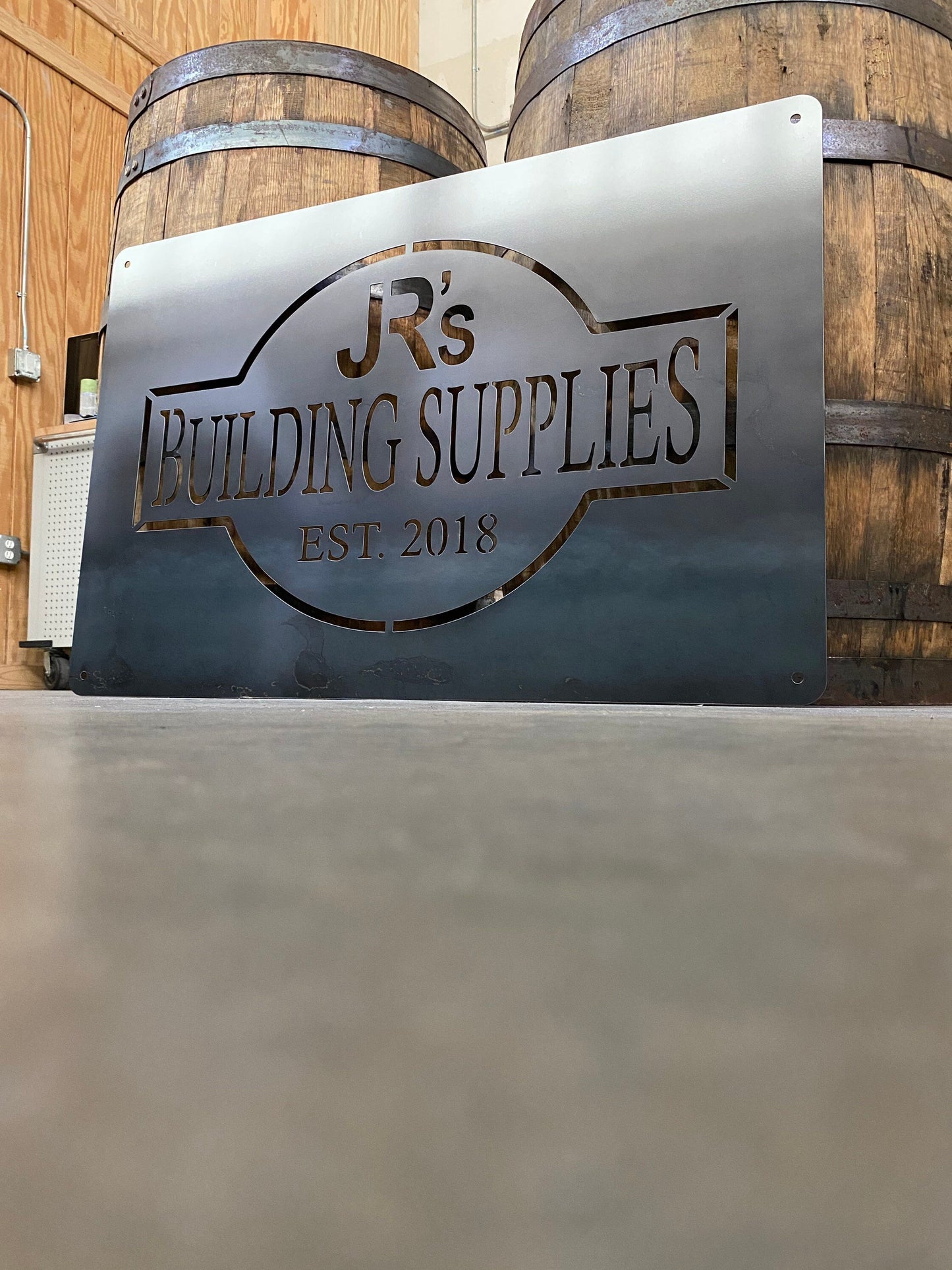 Large 30"x 46" Metal Custom Logo Business Sign