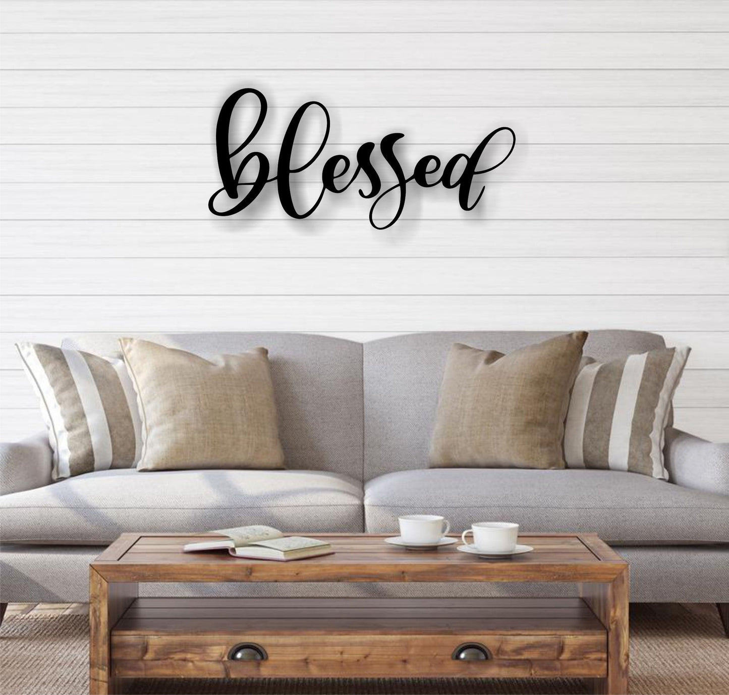 BLESSED Metal Wall Sign