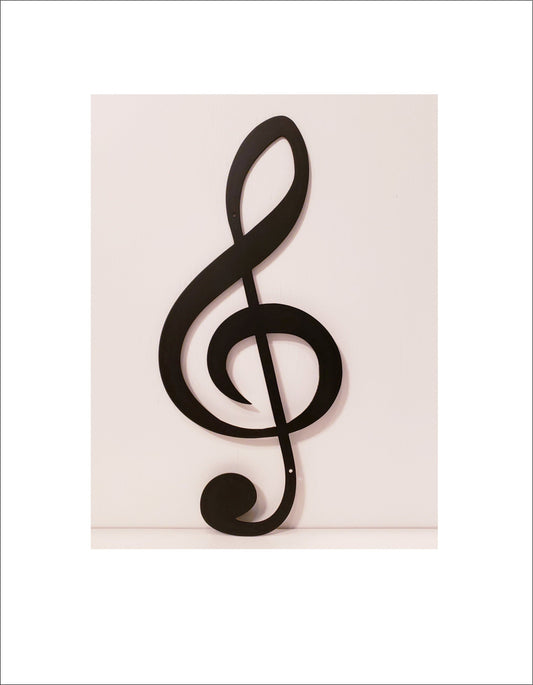 Metal Treble Clef Note Sign