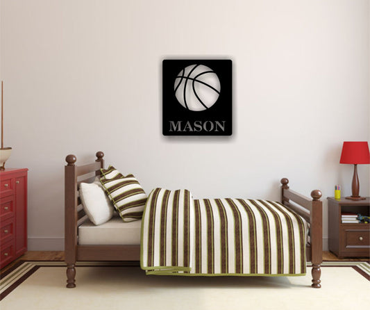 Personalized Metal Basketball Sport Sign