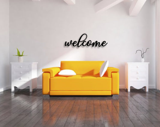WELCOME Metal Wall Sign