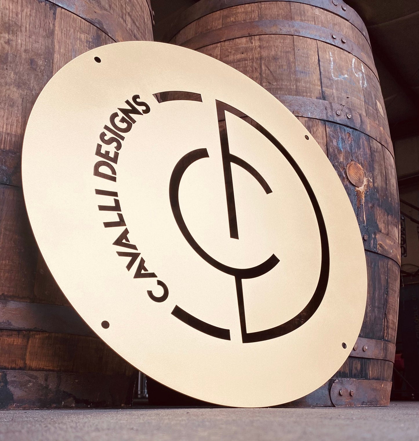 24” x 24” Metal Custom Logo Business Sign