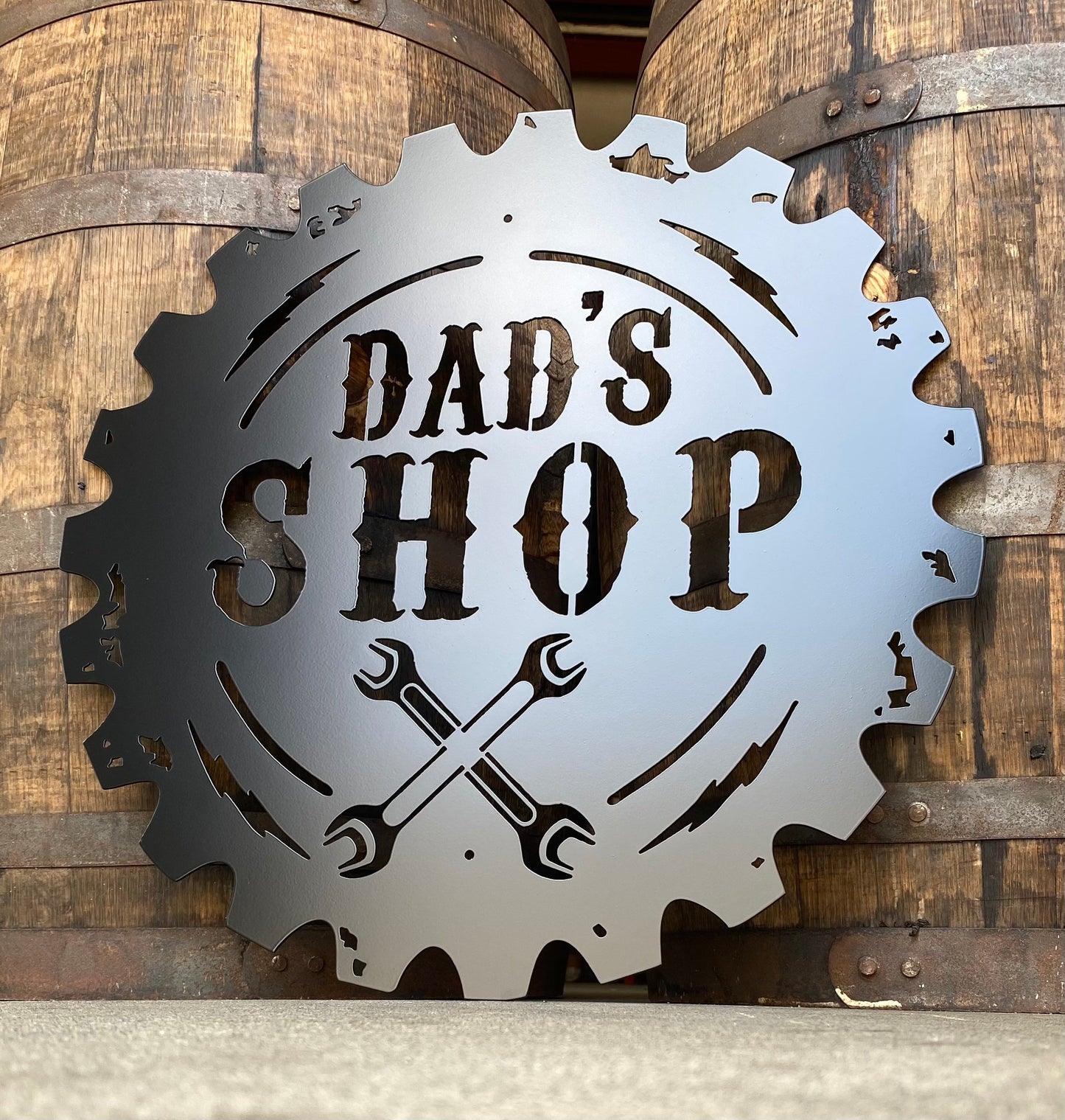 Dad's Garage Metal Man Cave Sign