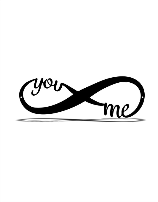 Infinity You and Me Metal Sign