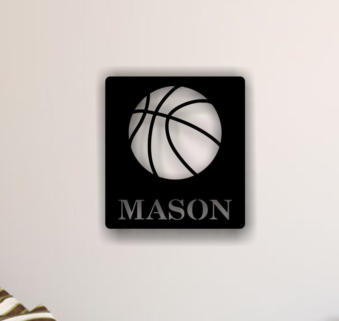 Personalized Metal Basketball Sport Sign