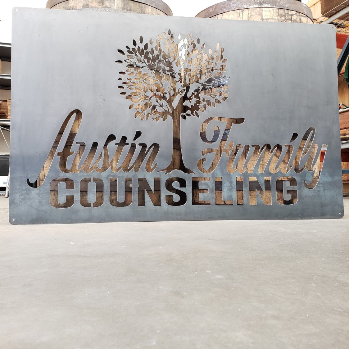 Large 30"x 46" Metal Custom Logo Business Sign