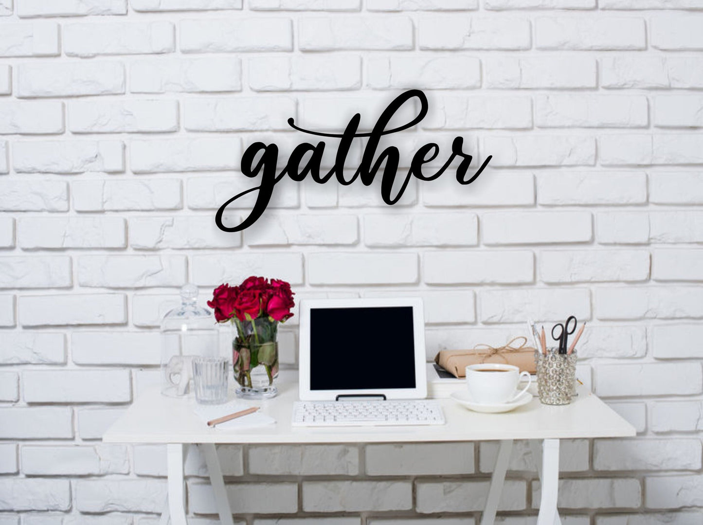 Gather Metal Wall Decor Sign